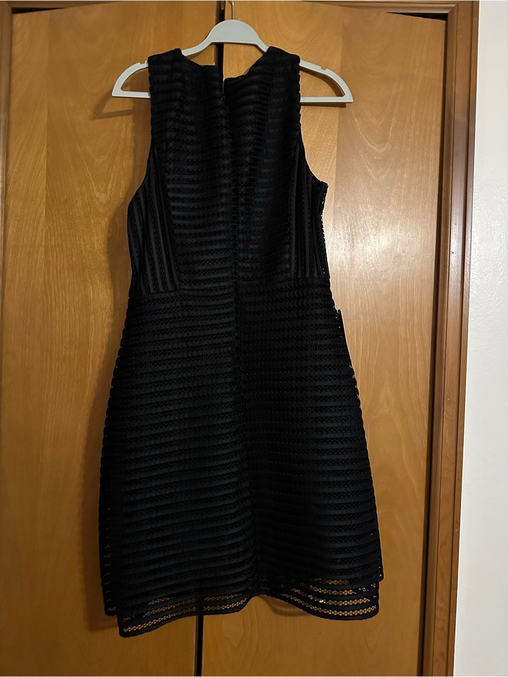 The Limited Black Textured Fit-and-Flare Mini Dress